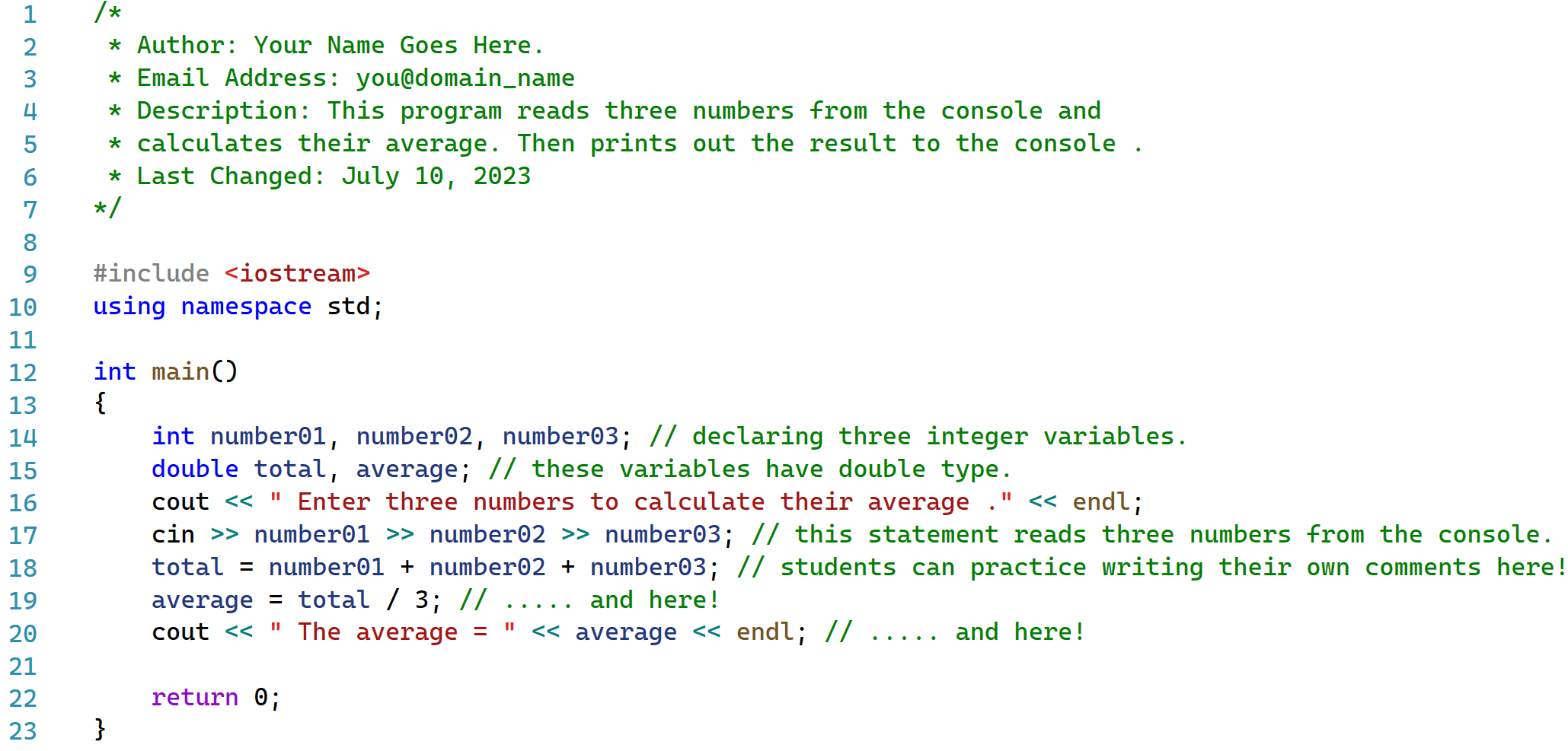 Code Snippet 02